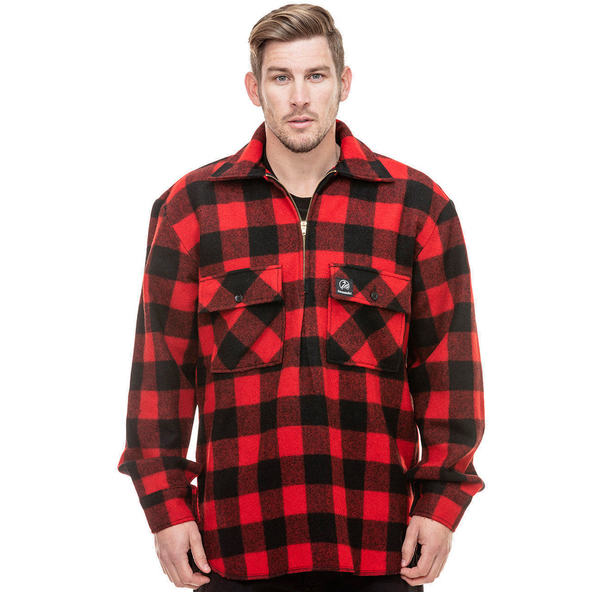 Swanndri Ranger Wool Bushshirt - Red/Black Check