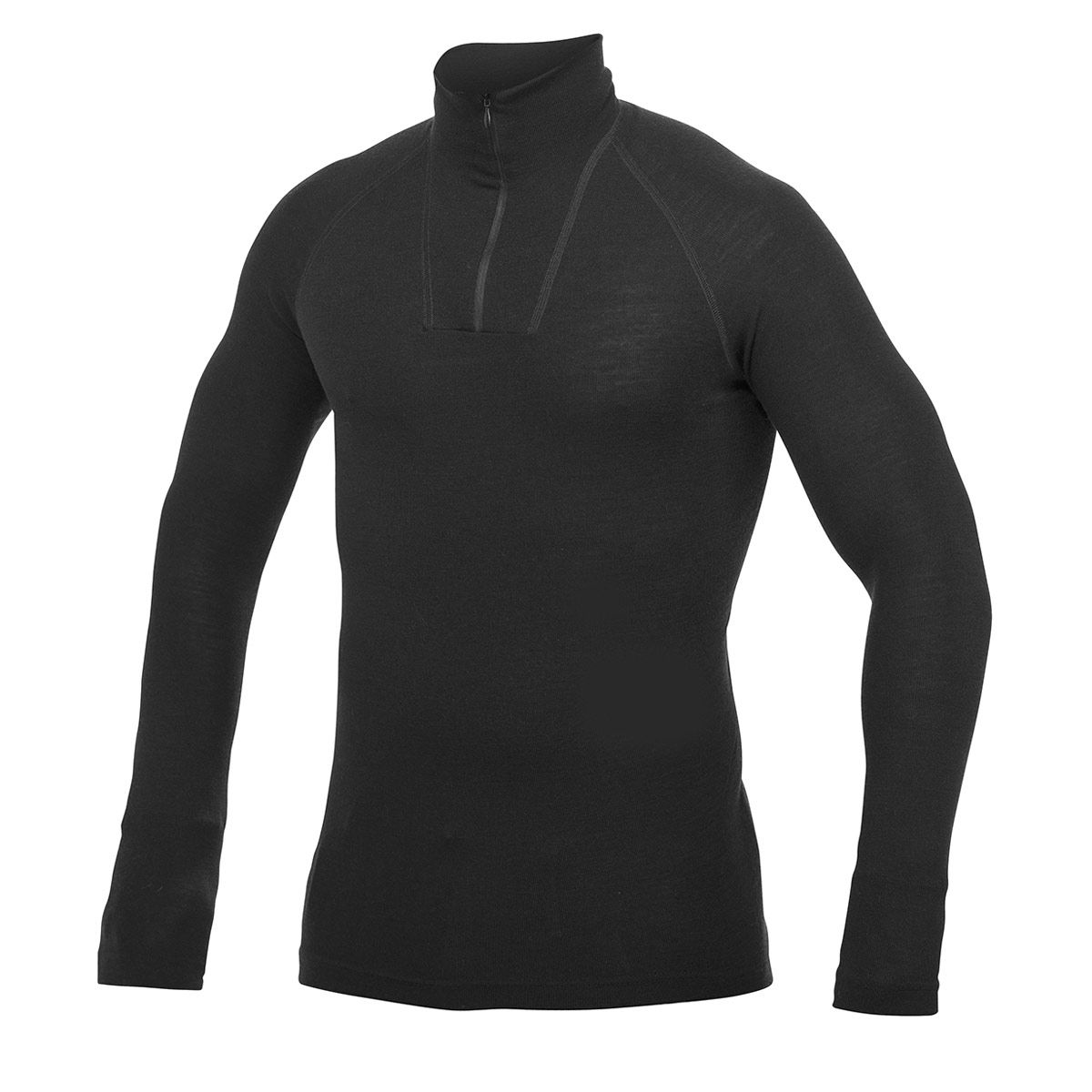 Woolpower Zip Turtleneck LITE - Black