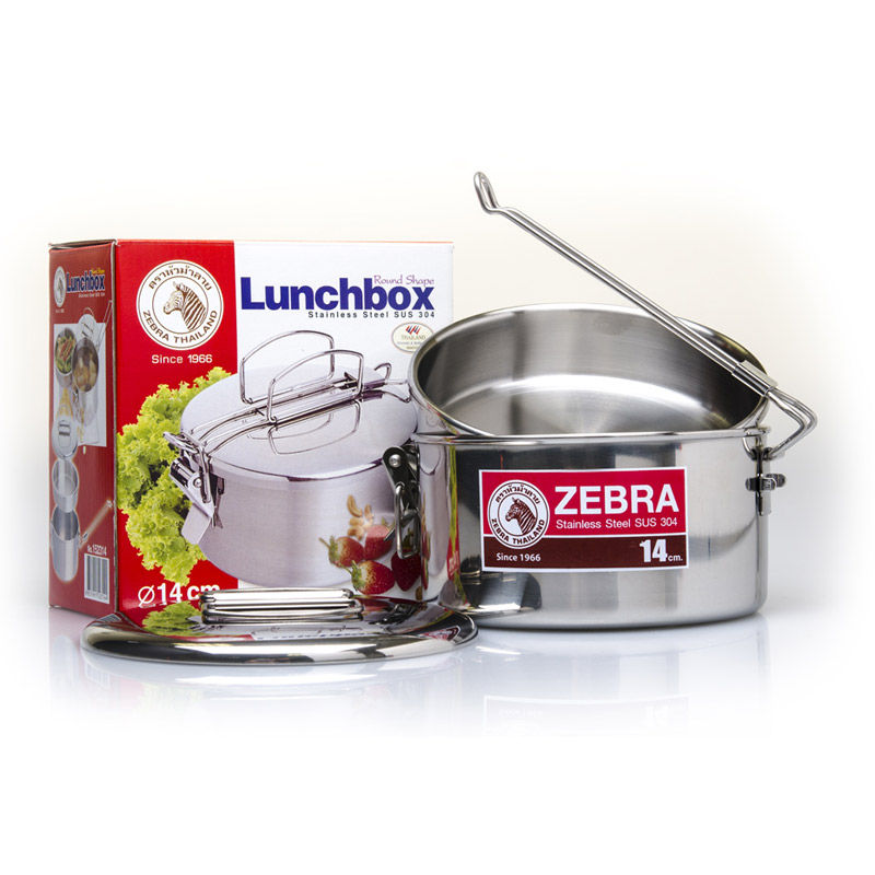 14CM STAINLESS STEEL ZEBRA BILLY CAN LUNCHBOX COOKING POT BUSHCRAFT 