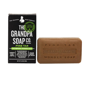 Grandpa's Wonder Pine Tar Soap 3.25oz - Pack of 4