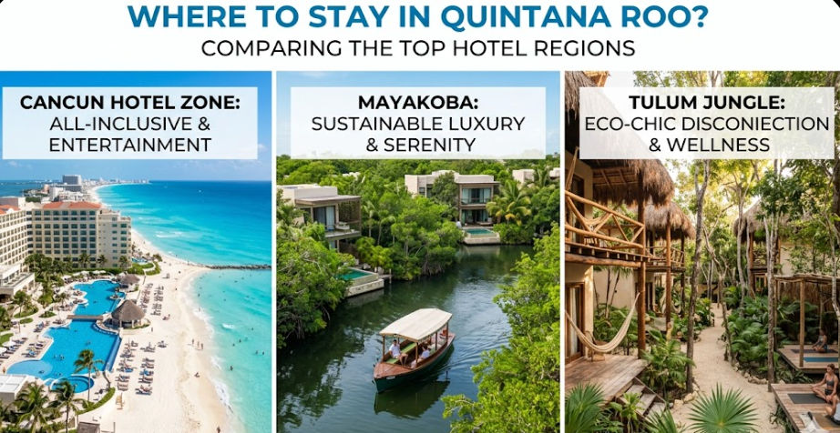 HOW TO CHOOSE YOUR HOTEL HOTEL ZONE MAYAKOBA OR TULUM JUNGLE