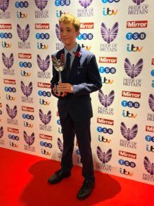 Max Woosey Pride of Britain award