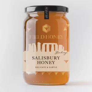 A jar of Salisbury clear honey from Field Honey