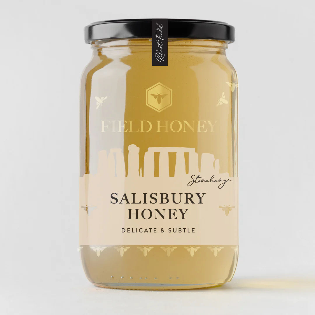 A jar of Salisbury set honey from Field Honey