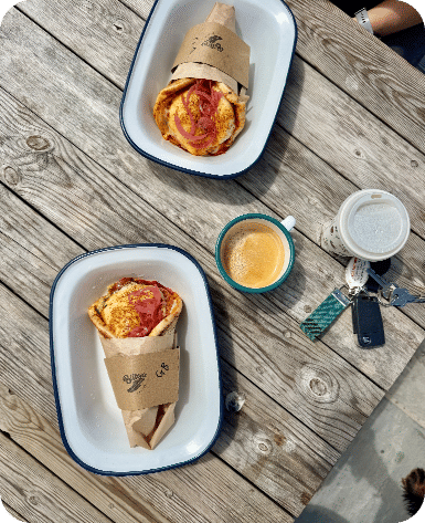 Biffins Kitchen food with coffee
