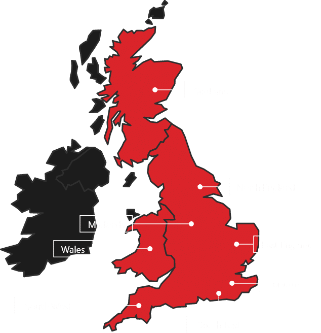 The areas we serve at Red Bull Equipment.