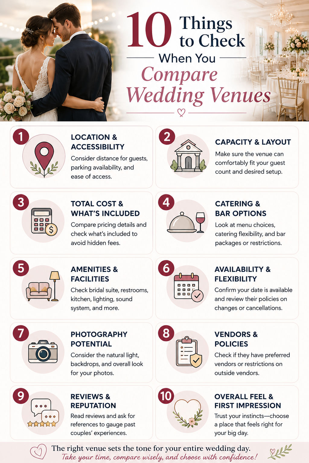 10 Things to Check When You Compare Wedding Venues