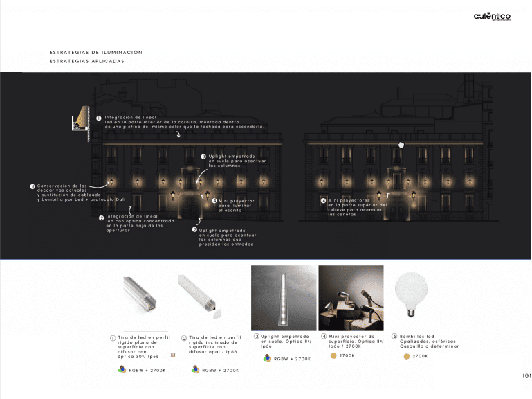Initial lighting design concepts aligned with project vision