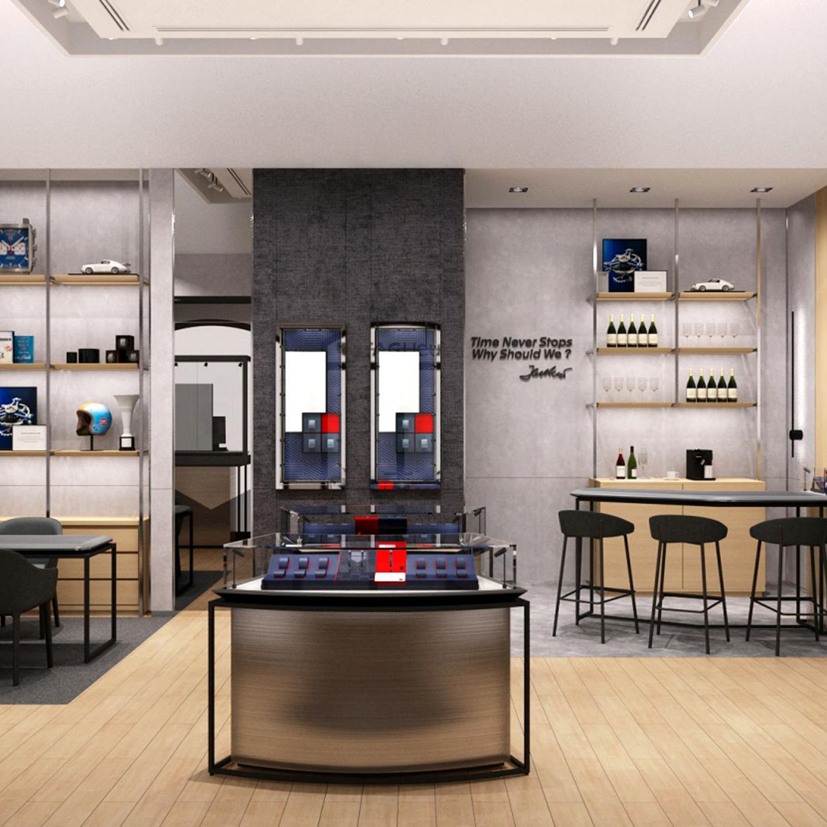 Watch display cases featuring glare-free precision LEDs