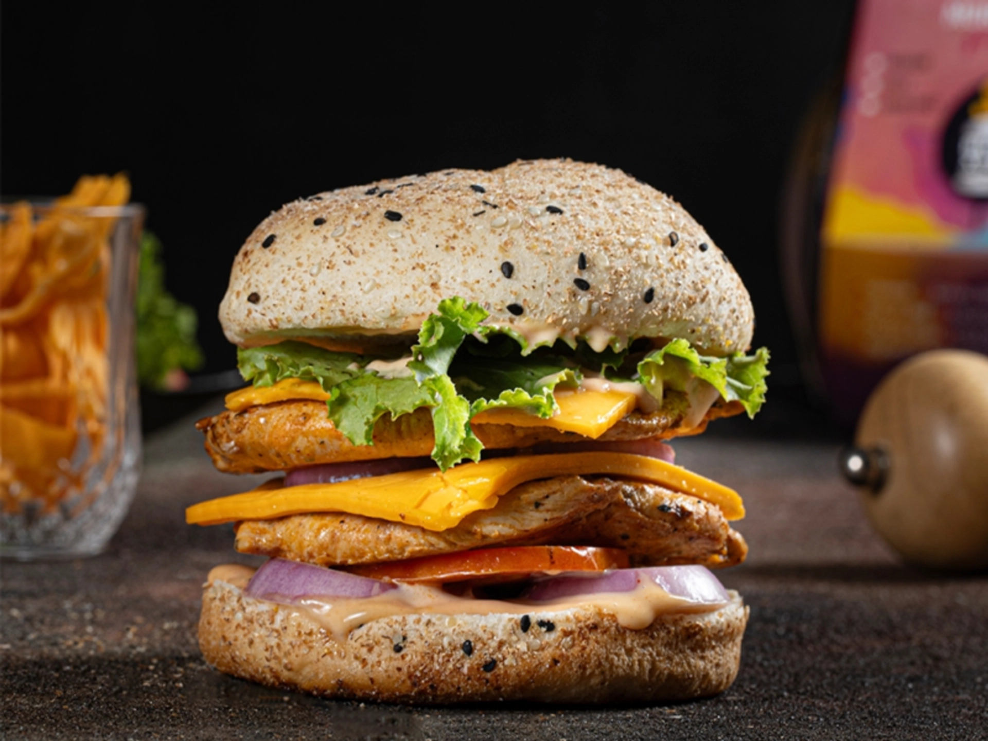 Double Decker Chicken Burger
