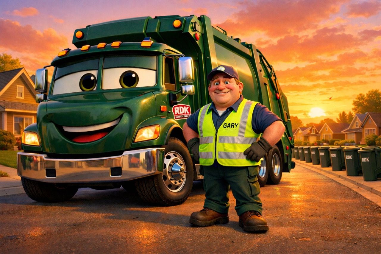 Gary standing proudly beside Big Bertha at sunrise