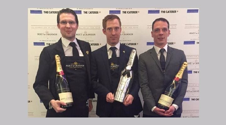 Sommelier Tanguy Martin of Hotel TerraVina named Moët UK Sommelier of the Year 2015