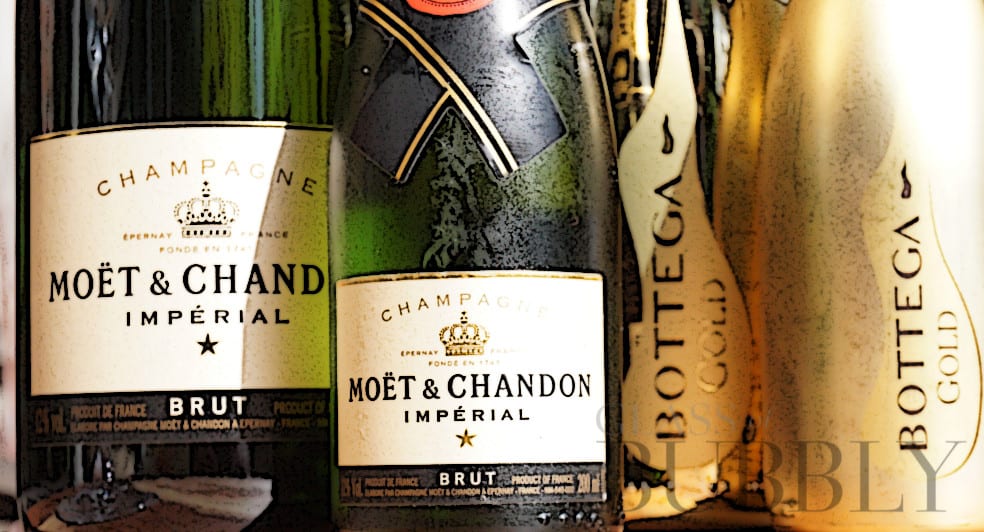 Moet et Chandon vs Prosecco Bottega Gold Brut Moet et Chandon vs Prosecco Bottega Gold Brut