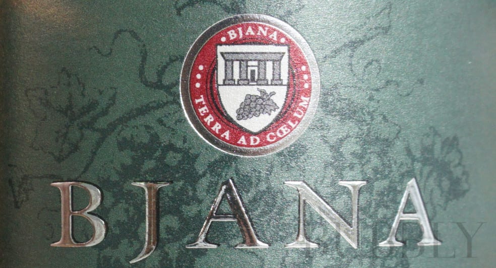 Bjana Slovenian sparkling wine Brut Label Bjana Slovenian sparkling wine Brut Label