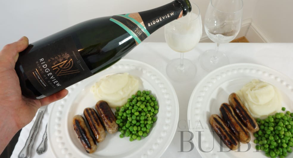 Bangers and Mash with English Sparkling Wine Ridgeview Bangers and Mash with English Sparkling Wine Ridgeview