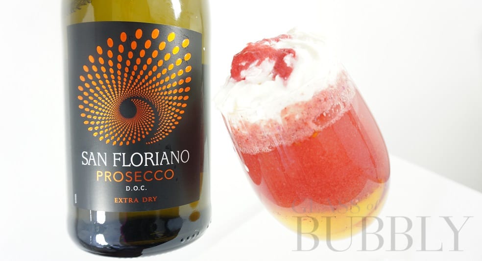 Prosecco Peach Melba Cocktail Prosecco Peach Melba Cocktail