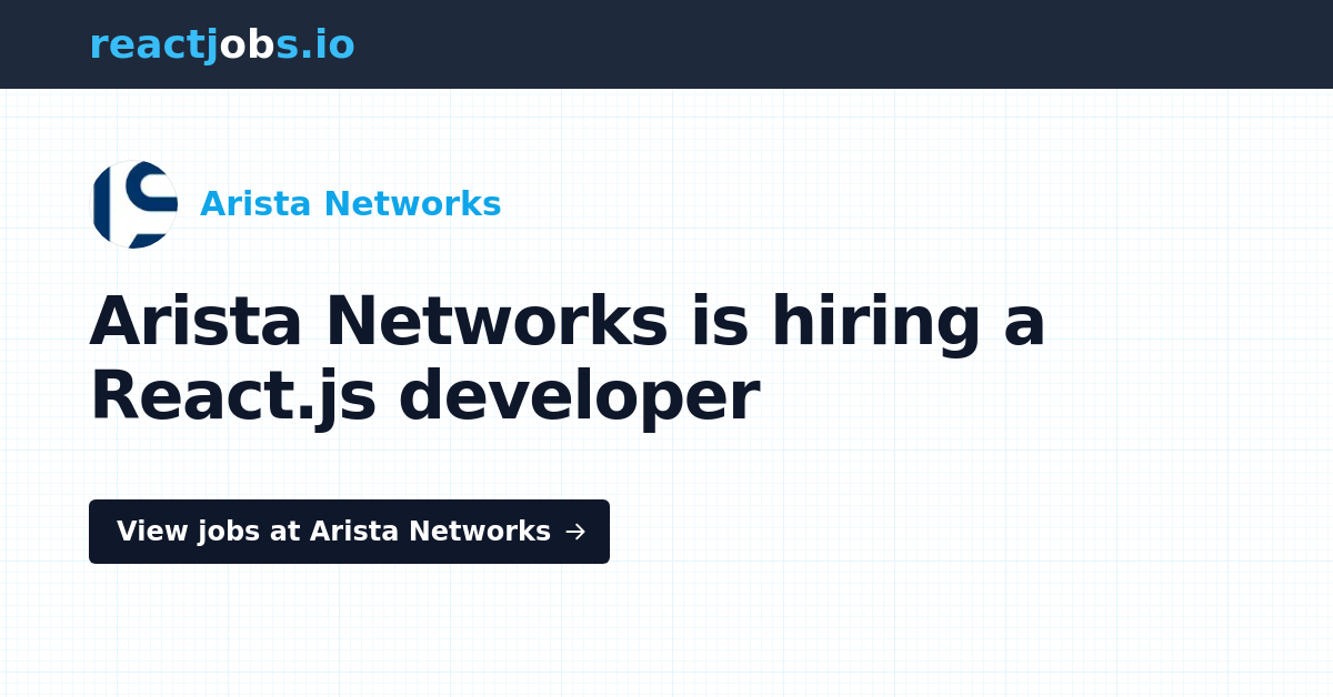 Jobs at Arista Networks