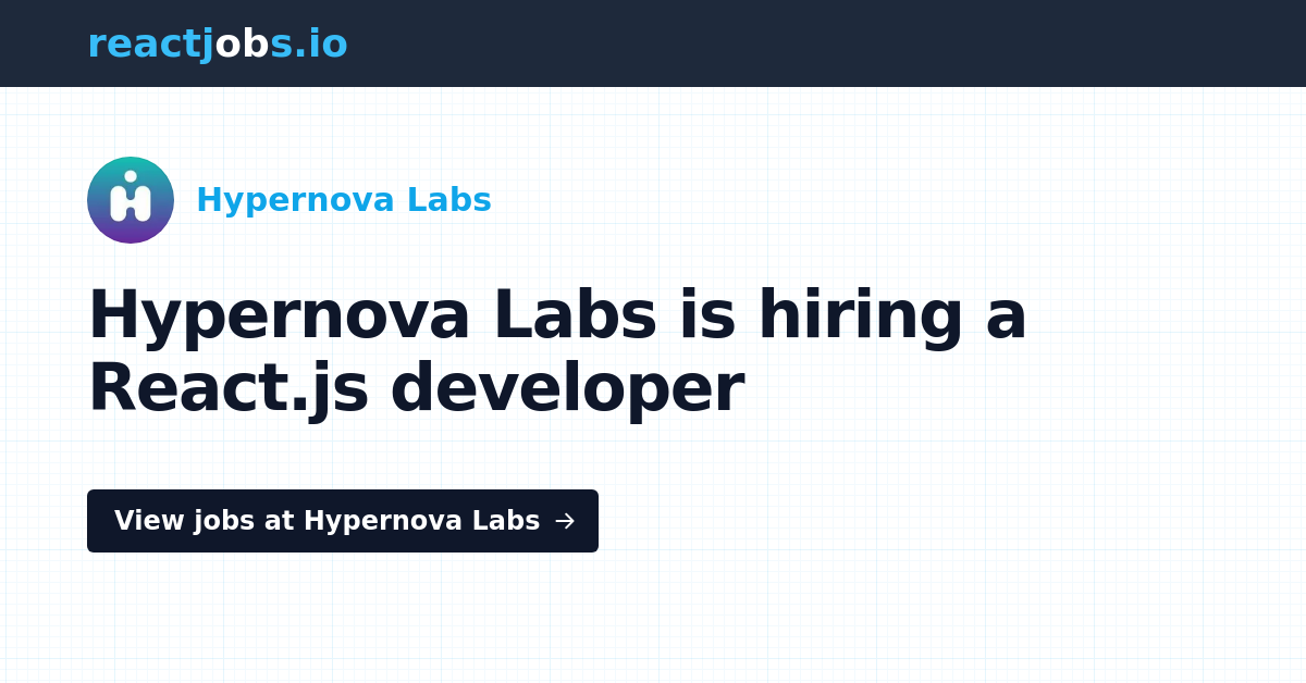 Jobs at Hypernova Labs