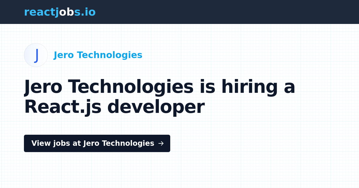 Jobs at Jero Technologies