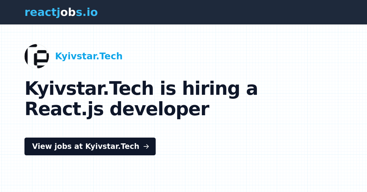 Jobs at Kyivstar.Tech