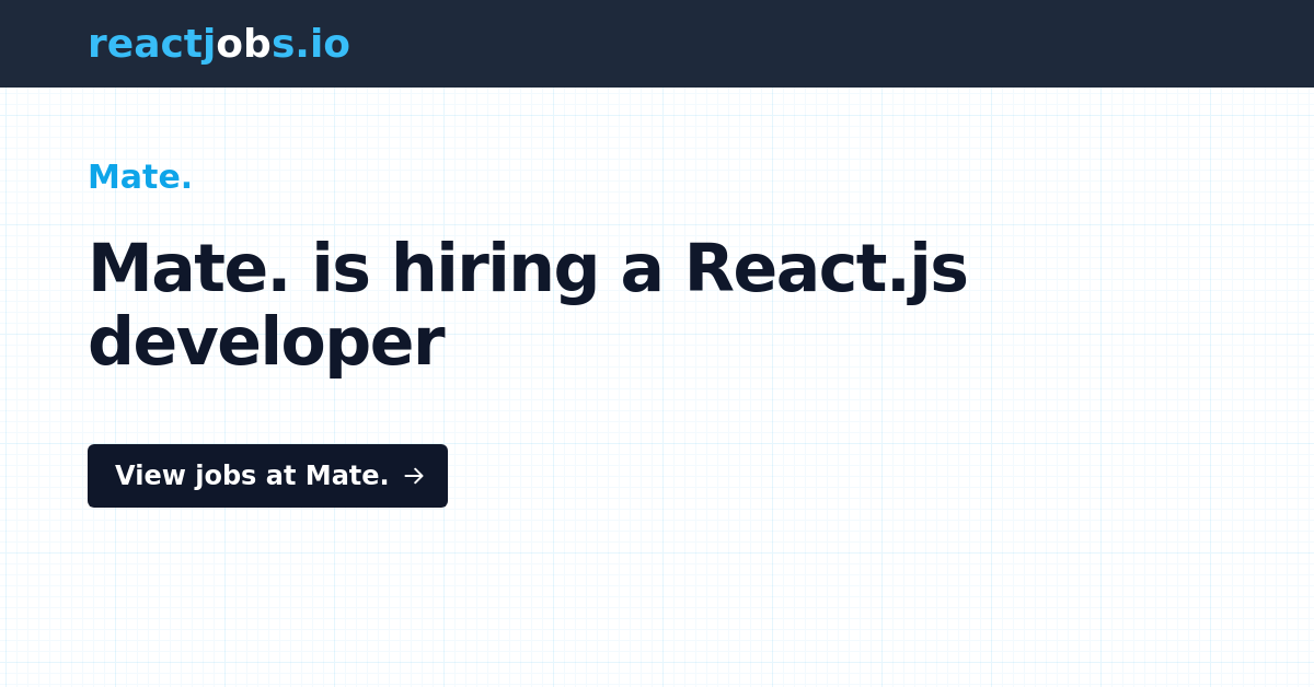 Jobs at Mate.