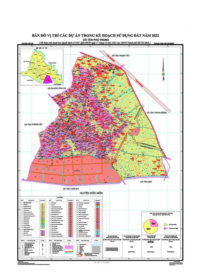 Kế hoạch sử dụng đất Tân Phú Trung năm 2022