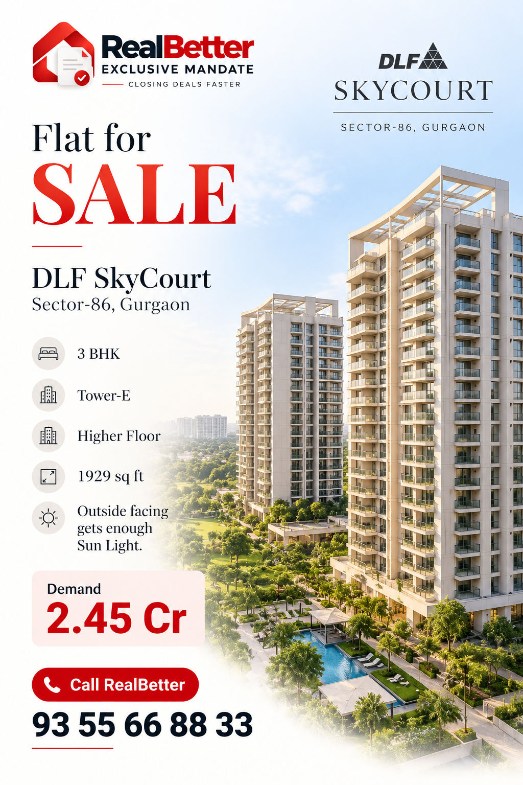 3 BHK Apartment, DLF Skycourt, Gurgaon