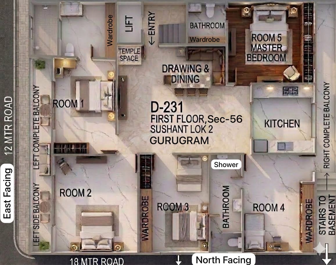 5 BHK Builder Floor, Sector 56, Gurgaon