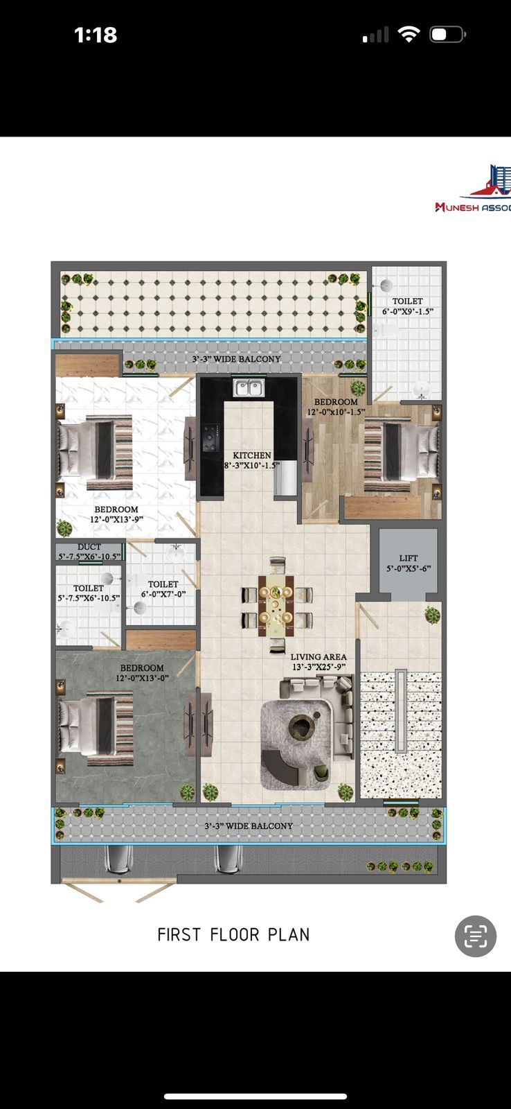 3 BHK Builder Floor, Ashok Estate (Anant Raj Estate), Gurgaon