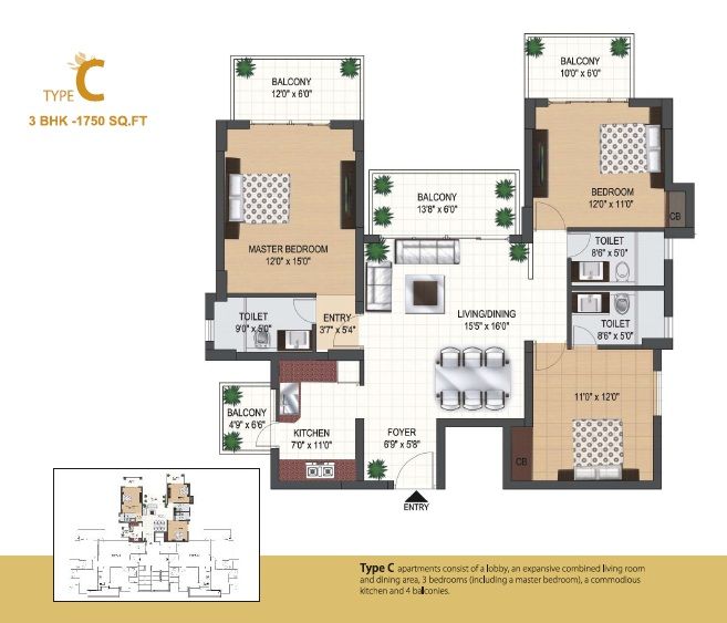 3 BHK Apartment, SS The Coralwood, Gurgaon