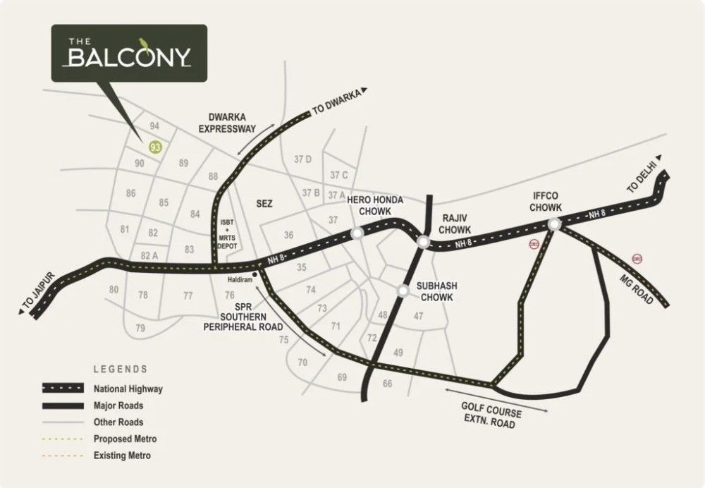 2 BHK Apartment, MRG The Balcony, Gurgaon