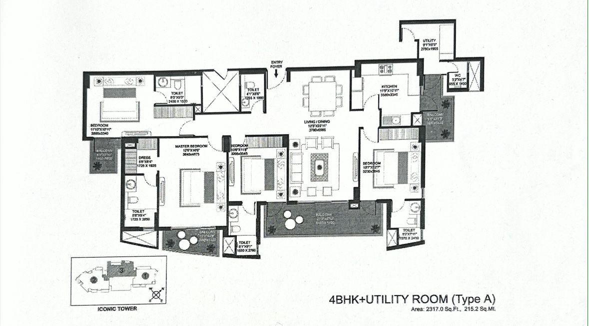 3 BHK Apartment, Godrej Icon, Gurgaon