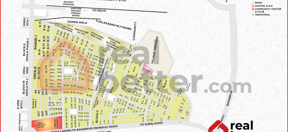 OKHLA INDUSTRIAL AREA PH-I Map