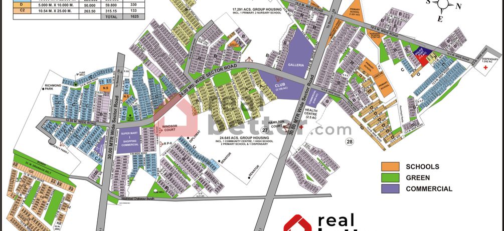 DLF Phase 4 Map
