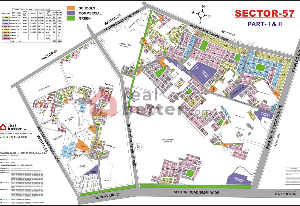 Sector 57 Map