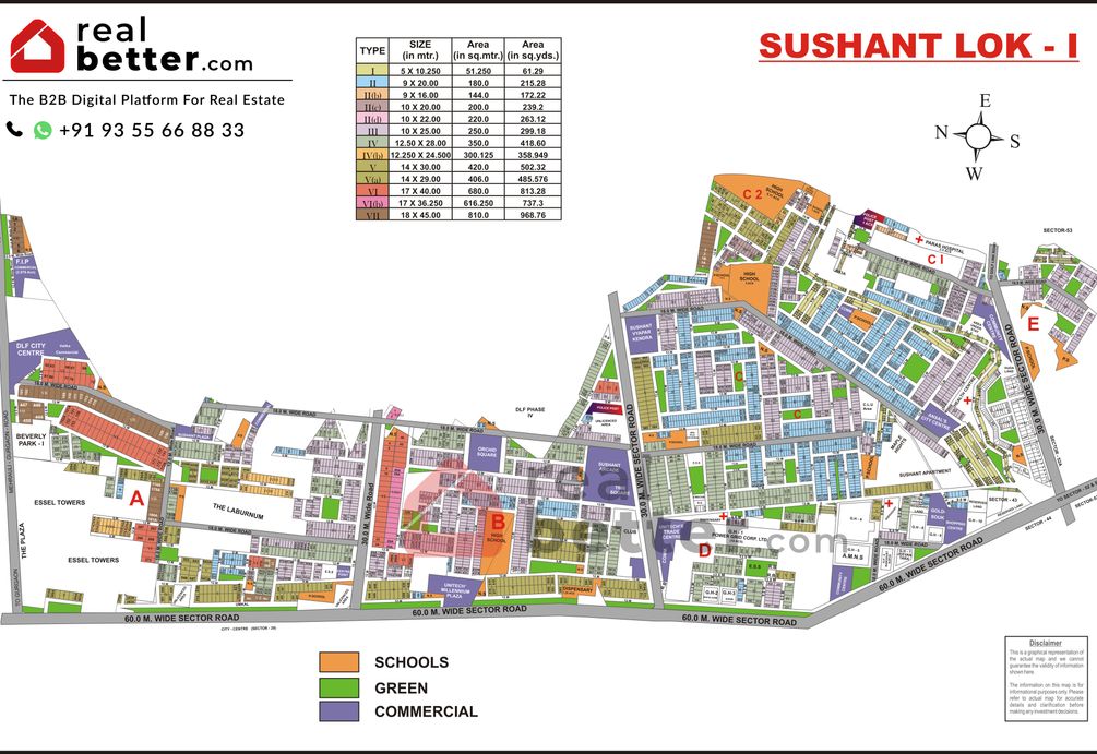 Sushant Lok 1 Map