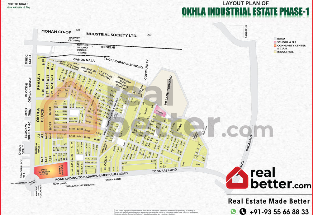 OKHLA INDUSTRIAL AREA PH-I Map