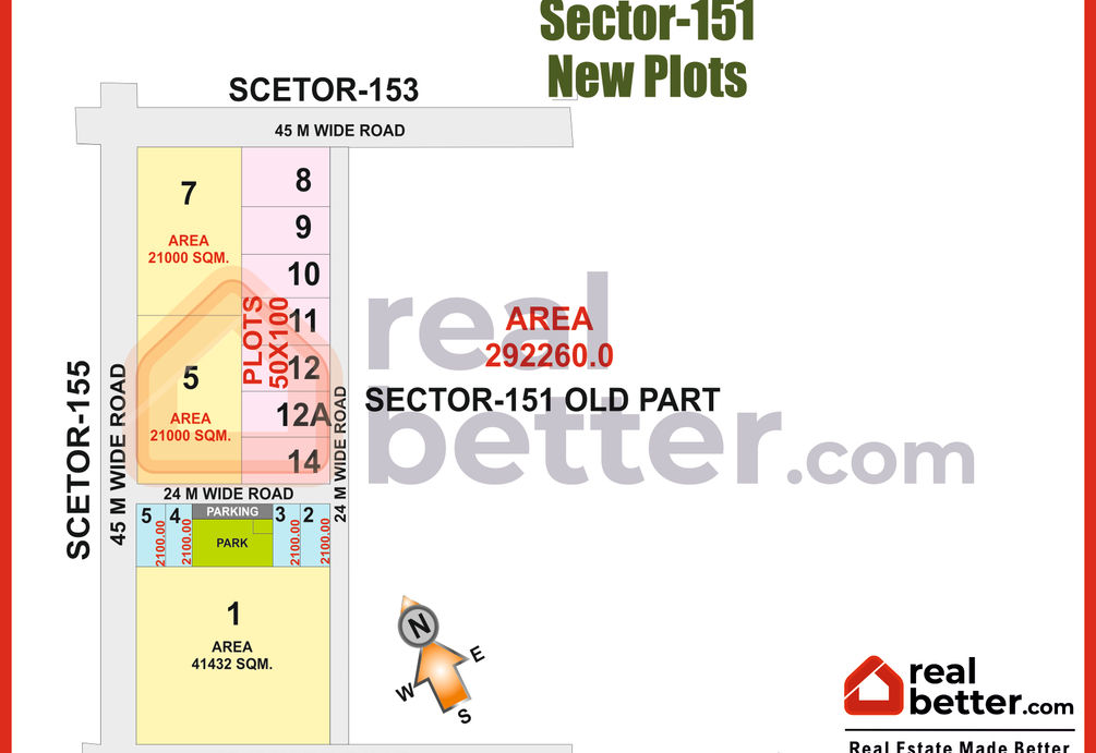 Sector-151 New Plots Map