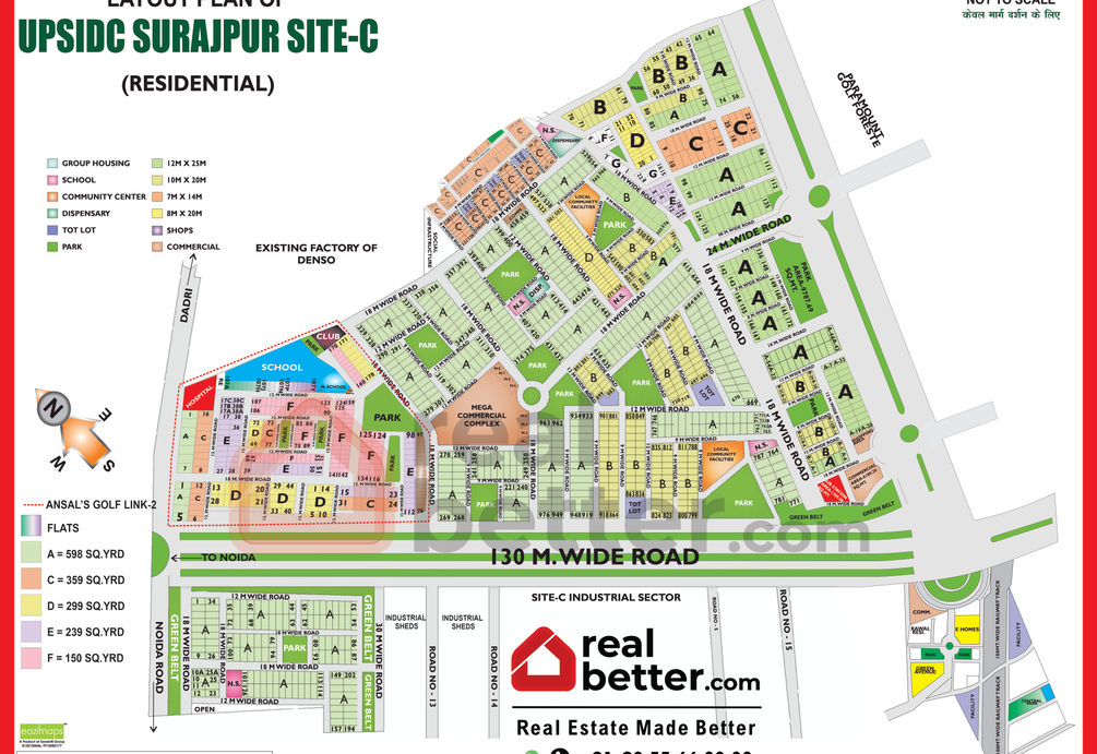 UPSIDC SURAJPUR SITE-C RESIDENTIAL GREATER NOIDA Map