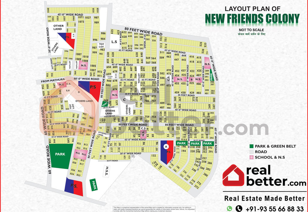 NEW FRIENDS COLONY Map