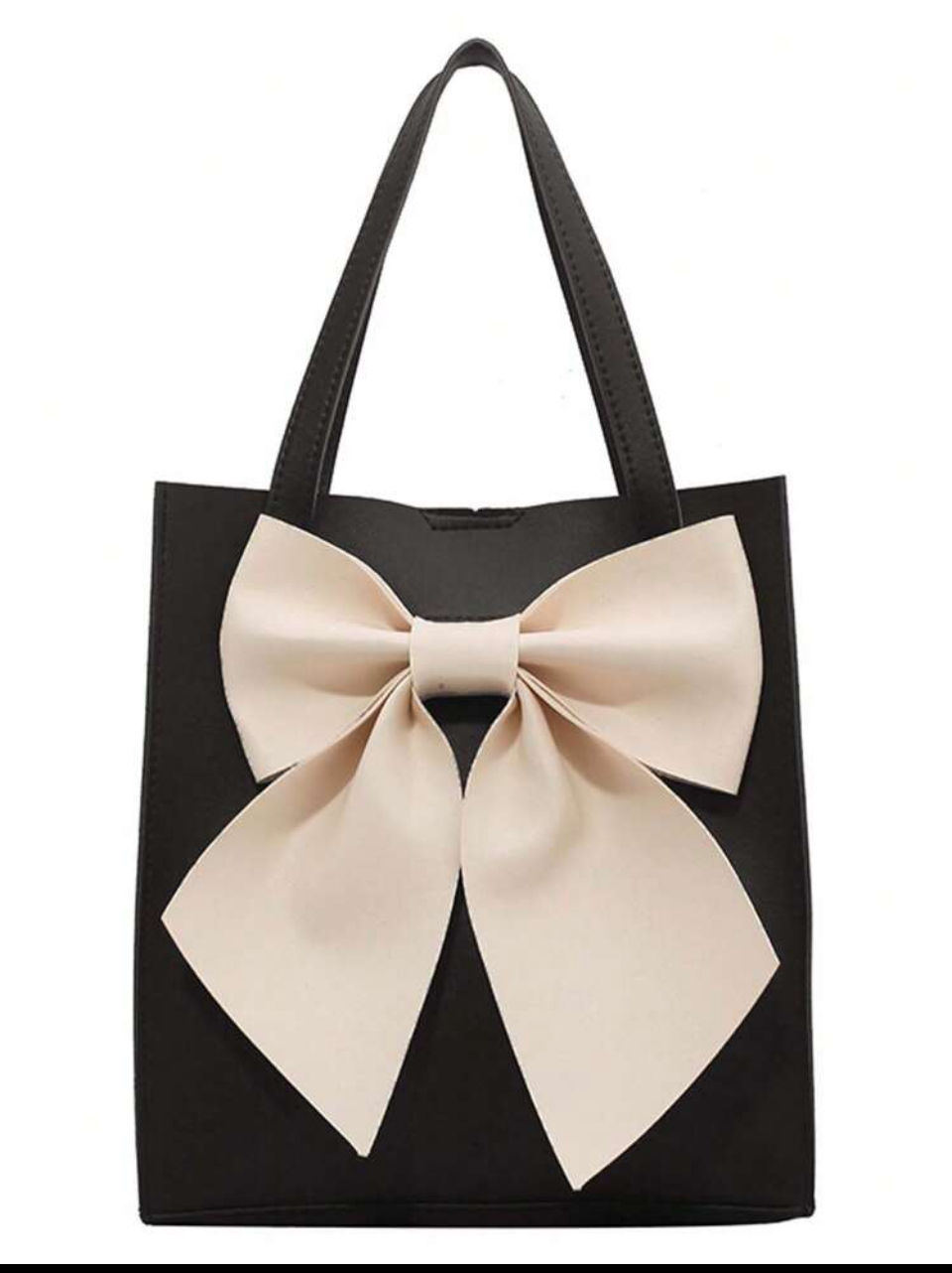 Large Capacity Bowknot Handbag For Women, 2024 Fashionable Texture Tote Bag With Shoulder Strap And Ins Style, Trendy Tote Bags For Ladies, Perfect Valentines Day Gift For Her, Trendy Bow Purse For Women, Best Valentine's Gift Choice Ever Image