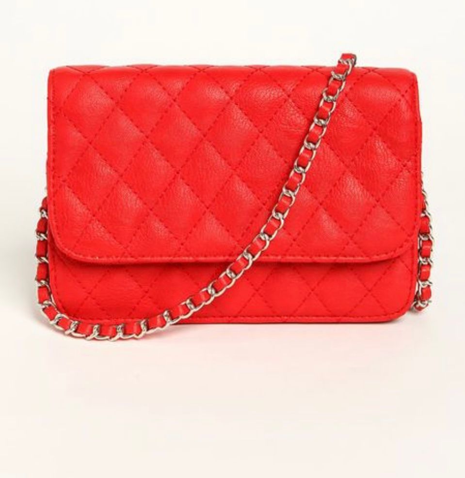 Fashionable red cherry bag Image