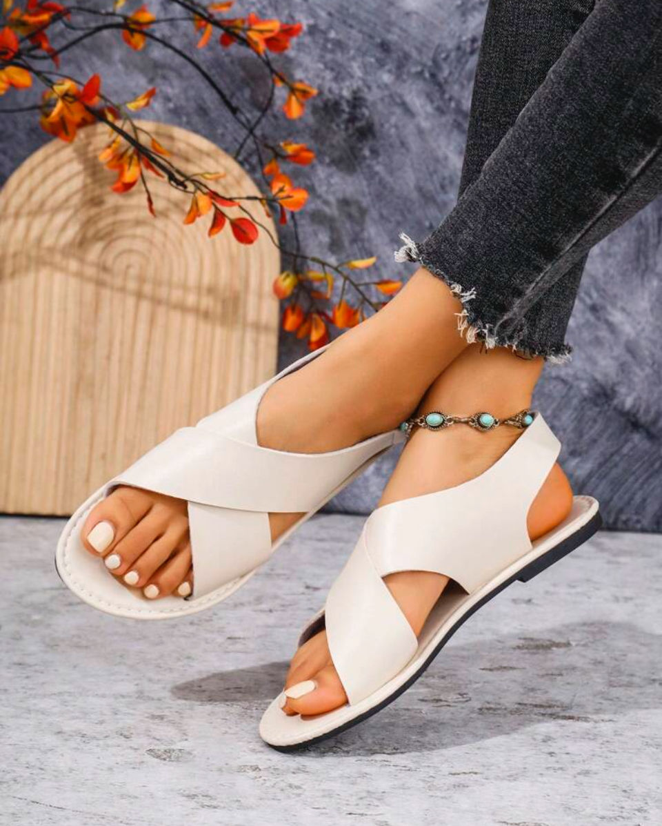 NEW SUMMER CRISSCROSS STRAP SANDALS Image