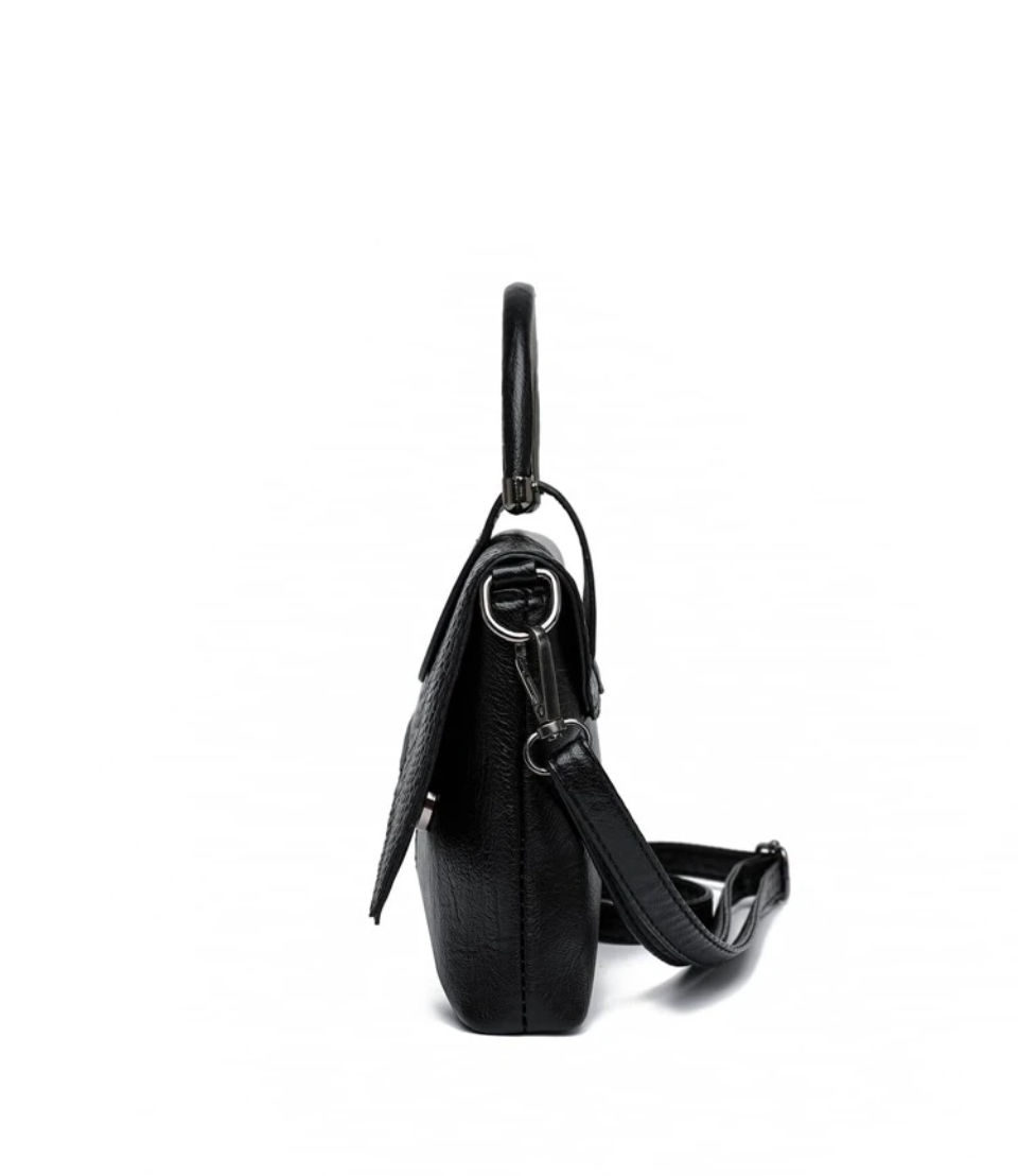 Crocodile Embossed Top Handle Flap Square Bag Image