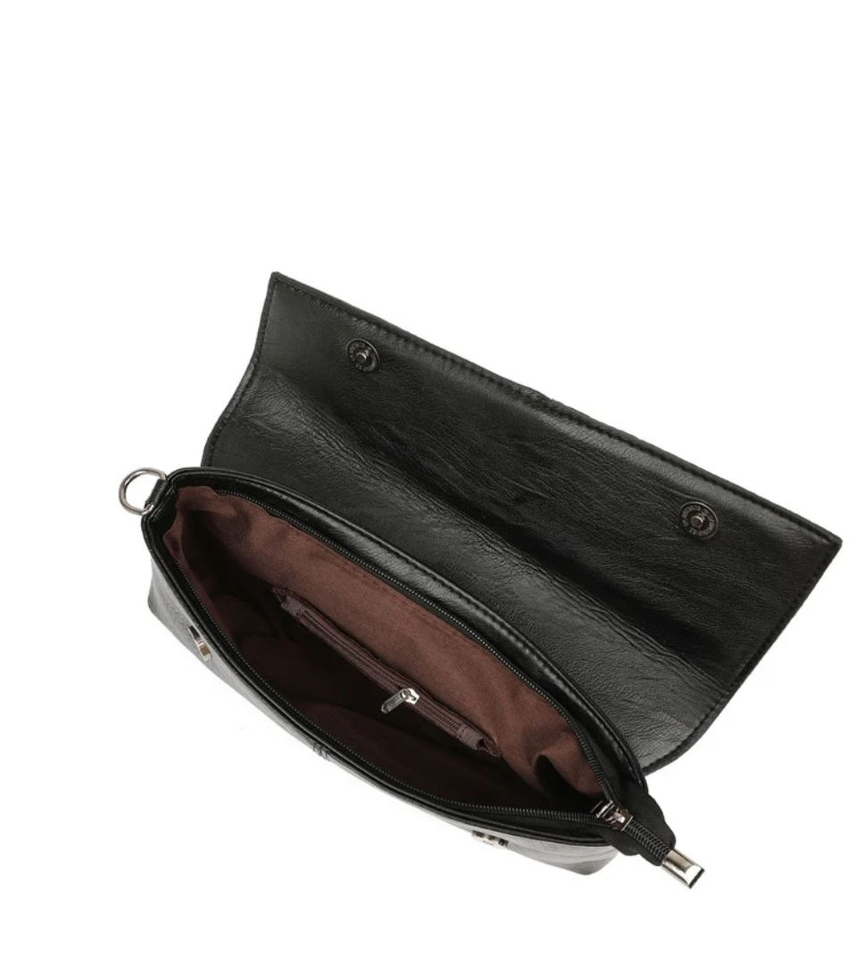 Crocodile Embossed Top Handle Flap Square Bag Image