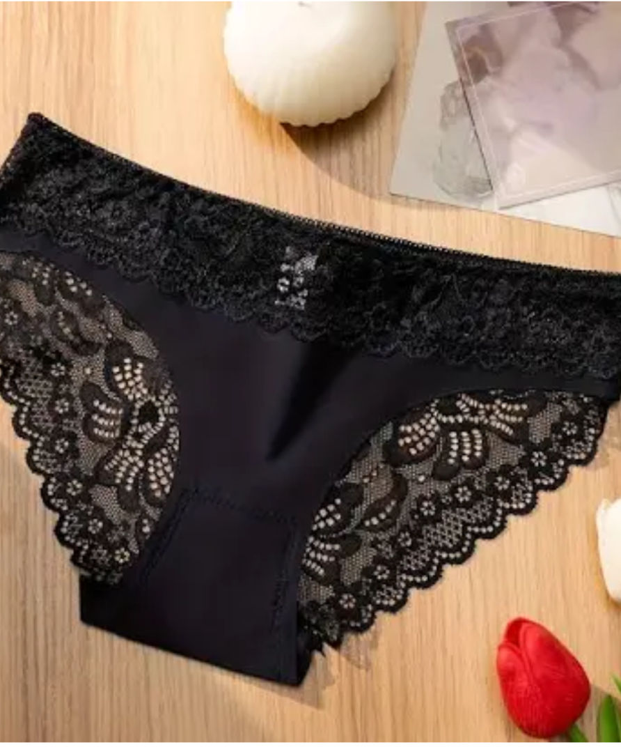 Chic well trimmed female lace pant Image