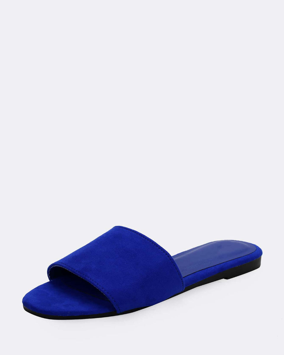 Solid Thick Band Slip On Flat Sandals Spring Shoes Spring Break Easter Vacation Shoes Casual Shoes Beach Shoes Mother's Day Present Image