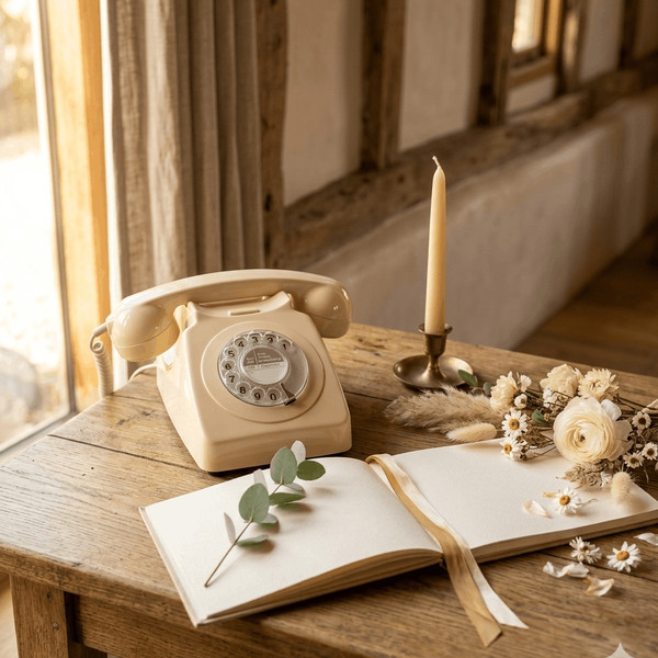 The Ivory vintage audio guestbook phone
