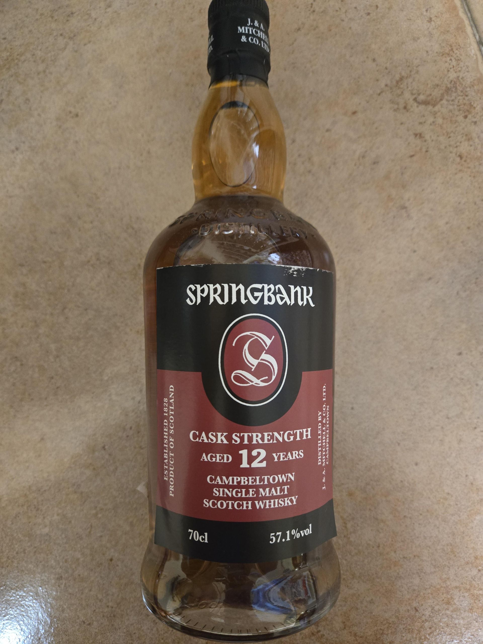 雲頂Springbank 12年Cask Strength批次與酒精度核對主題圖