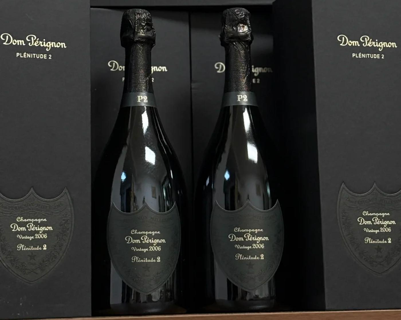 Dom Pérignon Vintage 2006 Plénitude 2 酒瓶與原盒，瓶頸有 P2
